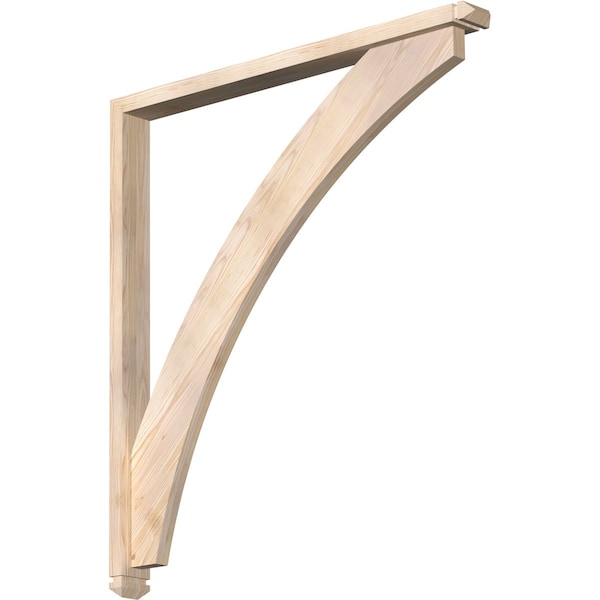 Ekena Millwork Thorton Arts and Crafts Smooth Bracket w/ Offset Brace, Douglas Fir, 3 1/2"W x 40"D x 44"H BKT0402X40X44THR03SDF - main